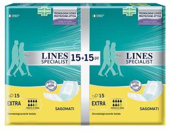 Lines Specialist - Pannoloni Sagomati Extra, 15 + 15 Pannoloni