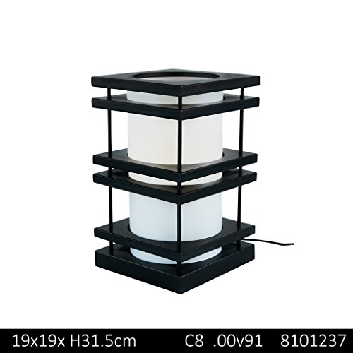 ZONS Tokio Lampe Stellen 19 x 19 x H31,5 cm – 2 Farben Sortiert schwarz