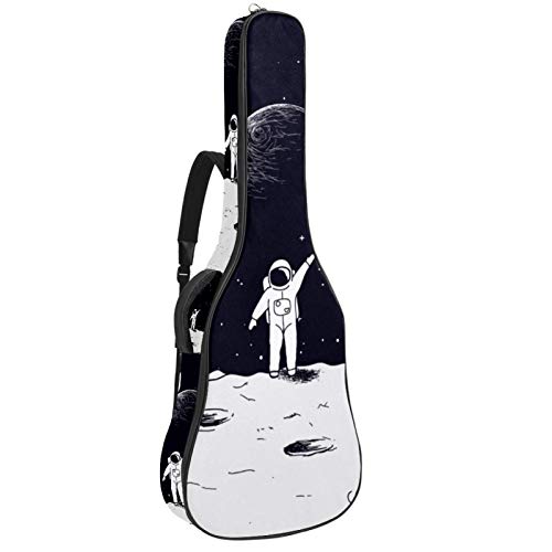 Gitarren-Gigbag, wasserdicht, Reißverschluss, weich, für Bassgitarre, Akustik- und klassische Folk-Gitarre, Weltraum, Galaxie