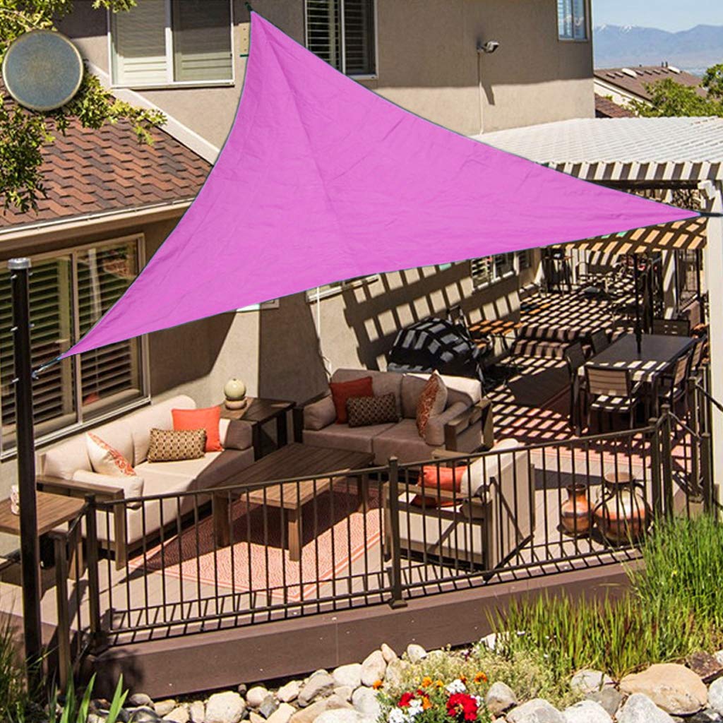Sonnensegel Dreieck Sonnenschutz Block UV Wasserdicht Garten Balkon Schwimmbad Leichtgewicht, 3x3x3m, Rosa