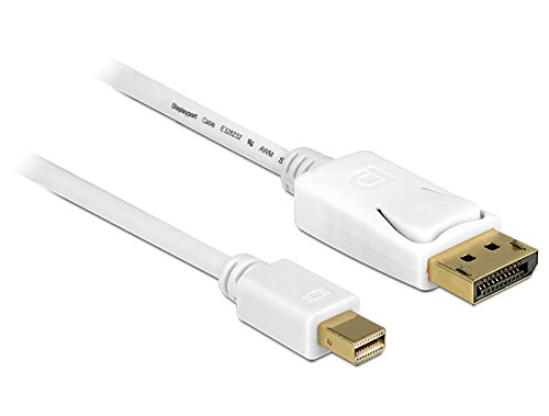 DeLock Kabel Mini Displayport 1.2 Stecker an Displayport Stecker 4K weiß, 0,5m, [83985]