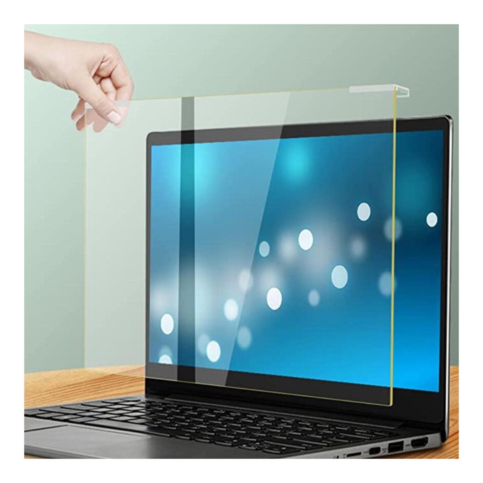 LIGUOYI Bubble-Free Antis-Blue Light Filter and Antis-Glare Screen Protector for LED Screens 15.6 Inch Laptop, Antis-UV Eye Protection Protective Film, Removable, Wiederverwendbar