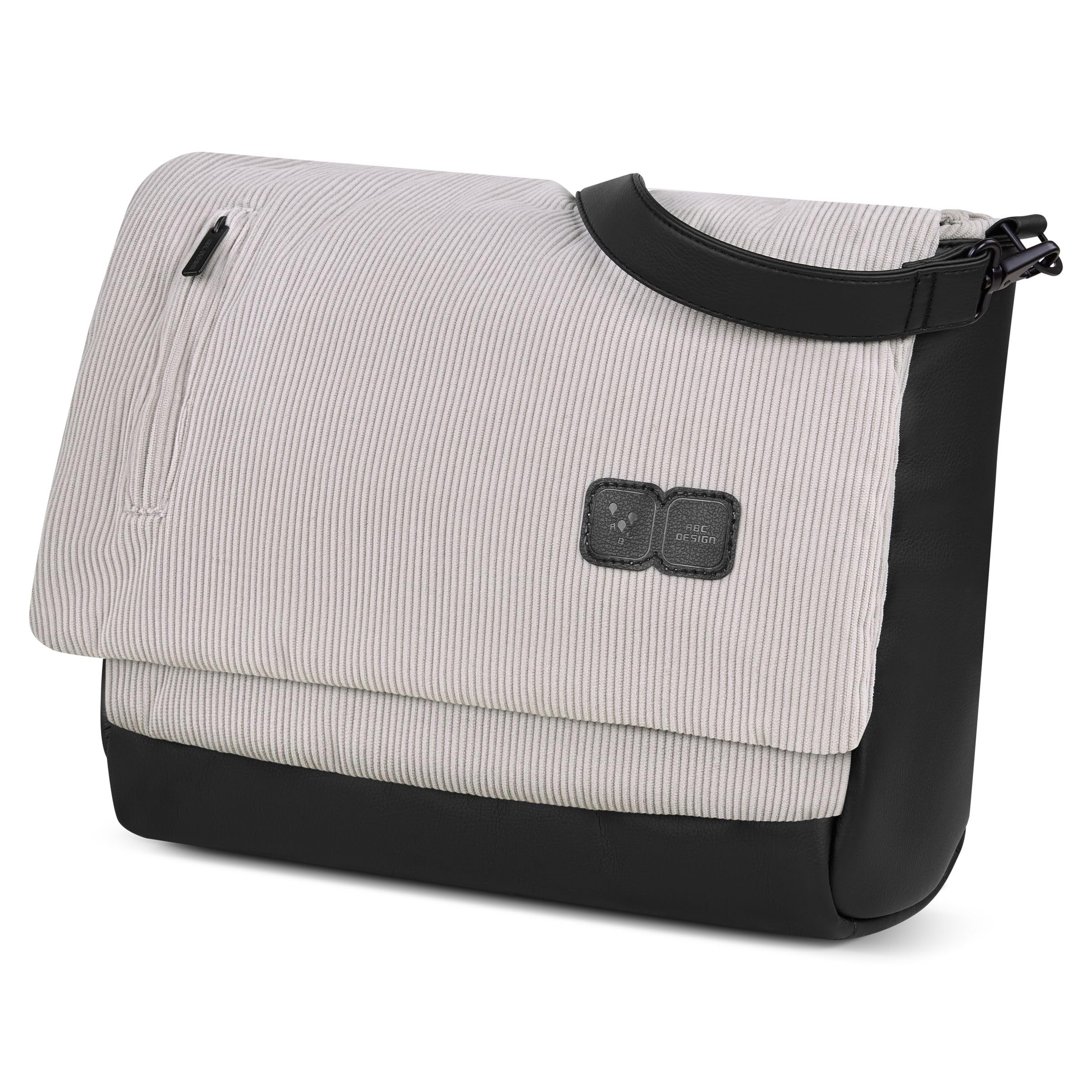 ABC Design Wickeltasche Urban - Crossbody Bag mit Baby Zubehör – Messenger Bag - großes Hauptfach - breiten Schultergurt - Polyester (biscuit)