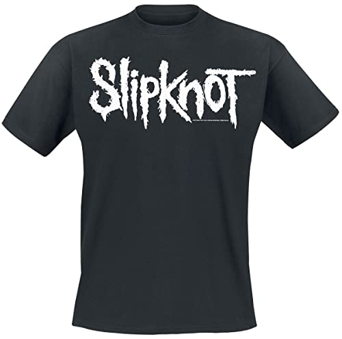 Slipknot White Logo Männer T-Shirt schwarz S 100% Baumwolle Band-Merch, Bands, Nachhaltigkeit