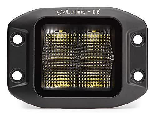 AdLuminis Blackline LED Arbeitsscheinwerfer Einbau 40 Watt 4800 Lumen, Flood, Zusatzscheinwerfer, Arbeitsscheinwerfer, Einbauscheinwerfer (Flood)