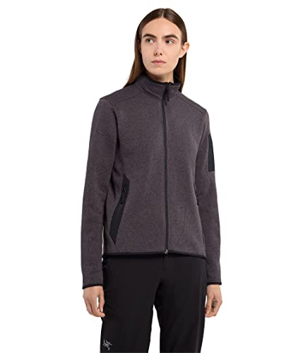 Arc'teryx Covert Cardigan Damen | Unsere ikonische technische Fleece-Strickjacke, Schwarz meliert, XL