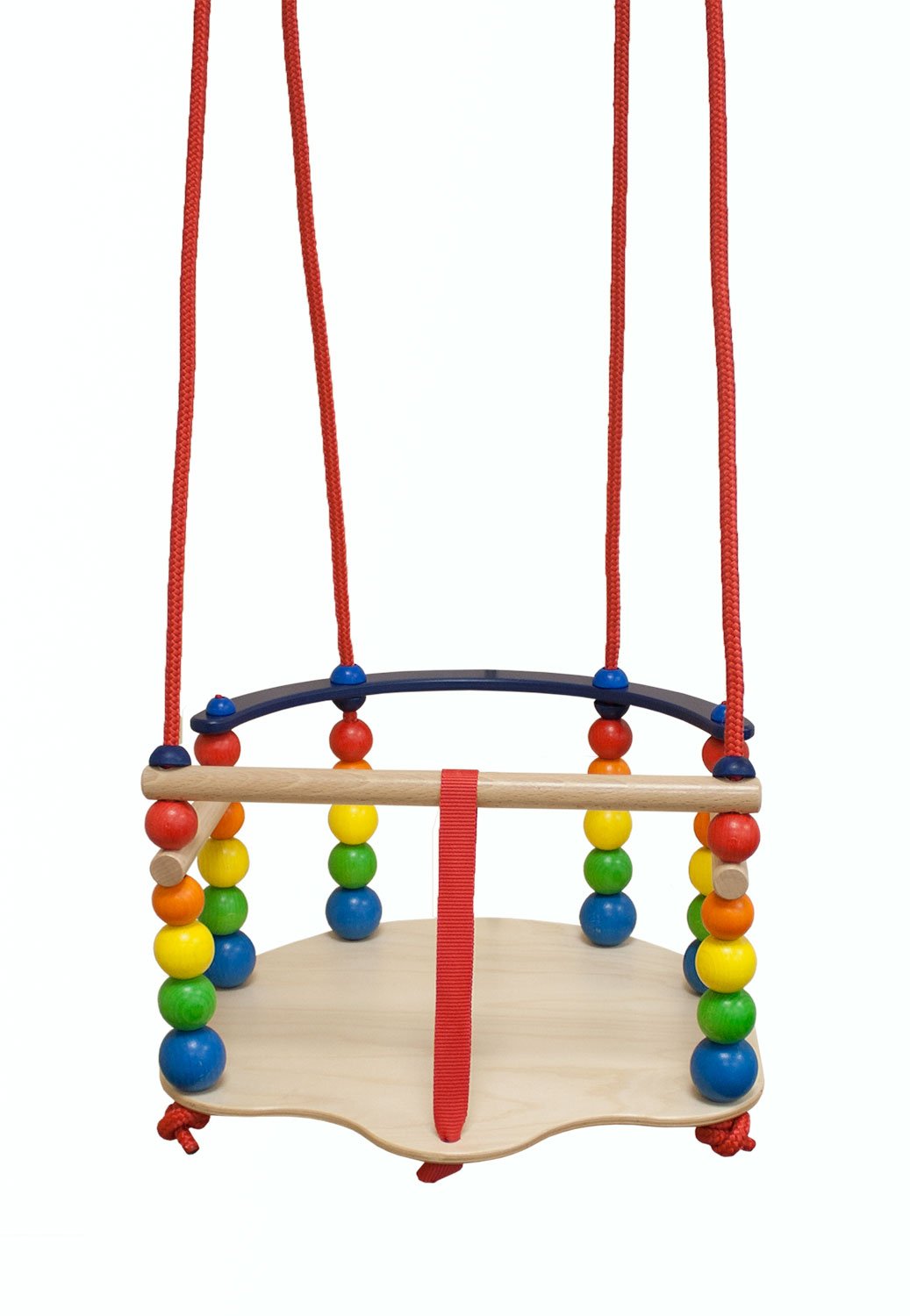 Hess Holzspielzeug 31103 - Gitterschaukel aus Holz, handgefertigt, für Kinder ab 12 Monaten, ca. 37 x 36 x 22 cm, für unbeschwertes Schaukelvergnügen im Haus, auf der Terrasse und im Garten