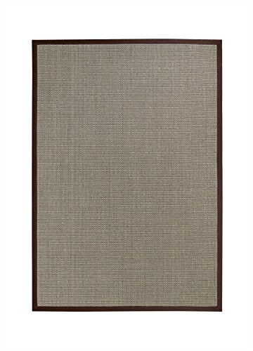 BODENMEISTER Sisal-Teppich modern hochwertige Bordüre Flachgewebe, verschiedene Farben und Größen, Variante: braun beige natur, 67x133
