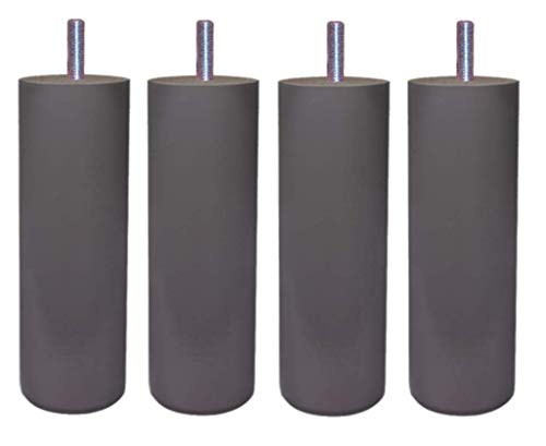 Margot – Chamäleon Zylinder Set 4 Füße für Lattenrost 7 x 7 x 33 cm, Holz, grau - Taupe, 7 x 7 x 33 cm