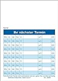25 Terminblöcke maxi mit 10 Terminfelder DIN A6, 1250 Terminzettel, in blau, tb606