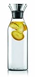 Eva Solo – Kühlschrankkaraffe | skandinavisches Design | 1.4 Liter - 1.4l | Borrosilikat-Glas, Edelstahl, Silikon | spülmaschinenfest | 100% tropffrei | Transparent