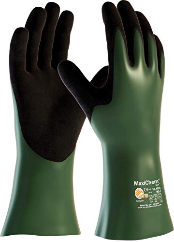 ATG Handschuhe 56-633 Chemikalienschutzhandschuhe MaxiChem Cut grün/schwarz 11