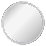 FACKELMANN LED Spiegel rund Ø 60 cm Mirrors/Wandspiegel mit umlaufender LED-Beleuchtung/Maße (B x H x T): ca. 80 x 80 x 3 cm/hochwertiger Badspiegel/moderner Badezimmerspiegel/Durchmesser 80 cm