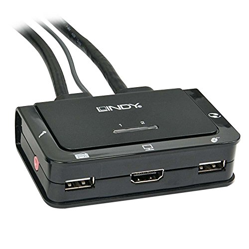 LINDY 42340 - HDMI KVM Switch Compact USB 2.0 Audio 2 Port