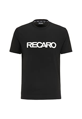 RECARO T-Shirt Originals | Herren Shirt, Rundhals | 100% Baumwolle | Made in Europe, Farbe:Black, Größe:S