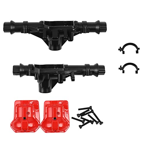 Obahdirry Legierung Vorder- und Hinterachse aus Metall Gehäuse 300G für 1/10 RC Crawler für -4 + TRX4 Upgrade Teile, Schwarz