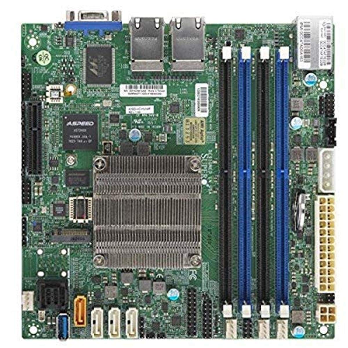 Supermicro A2SDI-4C-HLN4F Mini ITX Mainboard (DDR4-SDRAM, DIMM, 1600, 1866, 2133, 2400 MHz, 1,2 V, 2133 MHz, 2133 MHz)