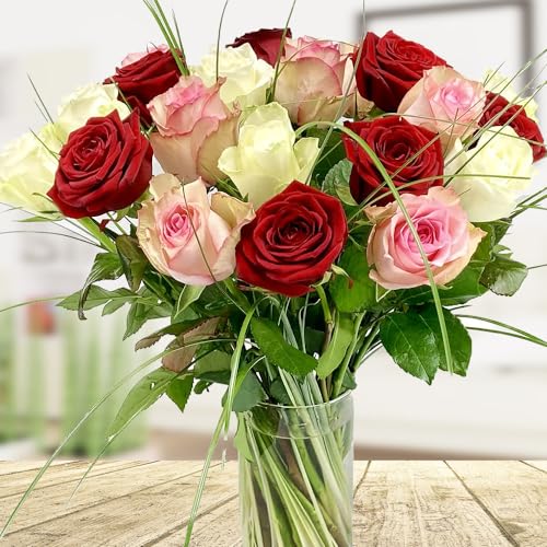 Blumenstrauß Premiumrosen - Rosenstrauß de Luxe - Langstielig - Großblütig
