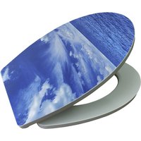 WELLWATER WC-Sitz »Wave«, Duroplast, oval, mit Softclose-Funktion - grau