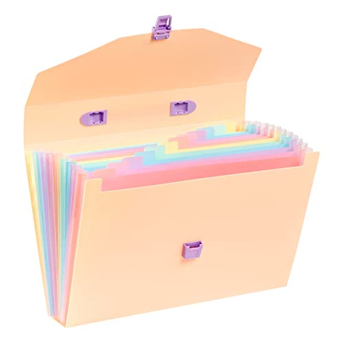 Viquel - A4 Etui Organizer mit 12 Fächern Regenbogen Pastell