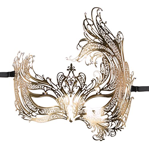 Venezianische Maske (Nr. 1 - Gold) EasyToys Fetish Collection - Für Männer und Frauen - Eine Größe - Golden Venezianische Maske - Für ein geheimnisvolles Aussehen