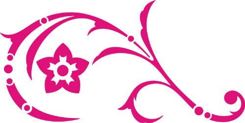 INDIGOS UG Wandtattoo/Wandaufkleber-e12 abstraktes Design Tribal/Filigrane Ranke mit Blättern Punkten und Einer Blüte 240 x120cm-pink, Vinyl, Pink, 240 x 120 x 1 cm