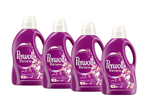 Perwoll Renew Blütenrausch Flüssigwaschmittel (4x25 Wäschen), Feinwaschmittel für Buntwäsche & Weißes, Color Waschmittel verleiht intensive Frische mit blumigem Duft