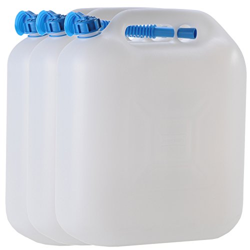 3x Wasserkanister ECO 20 Liter mit Rohr 3er Set Kanister Camping Wassertank NEU