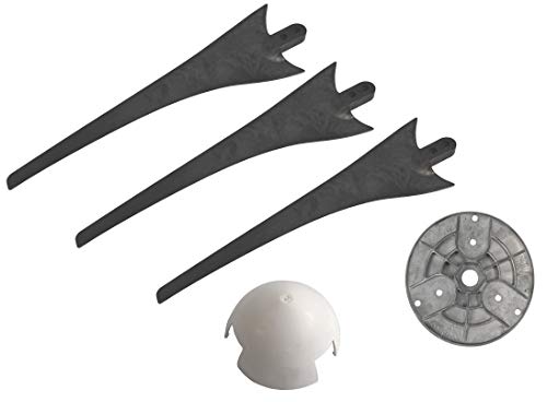 IstaBreeze® Repeller, 50cm, Ø 1,0m, Windgenerator, Windturbine, Windrad (Set Repeller schwarz (Alu Nabe))