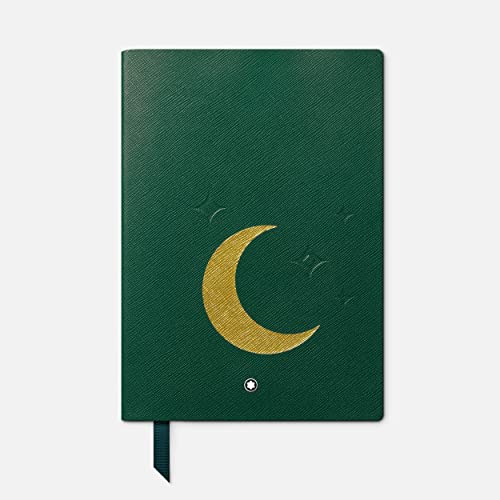 Montblanc Notizbuch aus Leder in der Farbe Grün mit Goldenem Mond 96 Blatt/192 Seiten, Maße: 21cm x 15cm, 129830