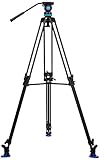 Benro KH26P Video Tripod with Head, 5kg Payload, Continuous Pan Drag, Anti-Rotation Camera Plate, Max Height 184.5cm