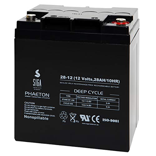 Akku 12V 28Ah AGM Batterie Solarbatterie Rasenmäher Golf Caddy 26Ah 27Ah 30Ah 33Ah USV Bleigel