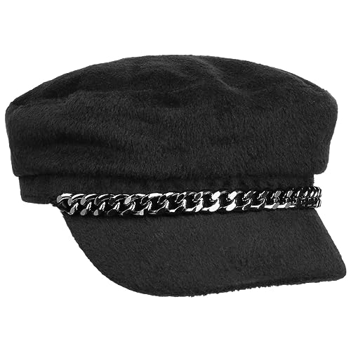 Hutshopping Panno Elbsegler Elbseglermütze Baker-Boy-Mütze Damencap Wintercap (One Size - schwarz)