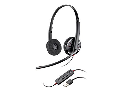 Plantronics 85619-102 Wire C320 Wired Headset, On- Ear, Black