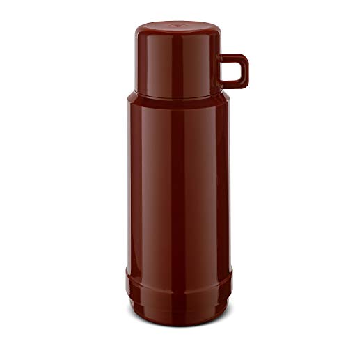 ROTPUNKT Isolierflasche 60 JESPER 1,0 l | Zweifunktions-Drehverschluss | BPA Frei - gesundes Trinken | Made in Germany | Warm + Kalthaltung | Glaseinsatz | maroon
