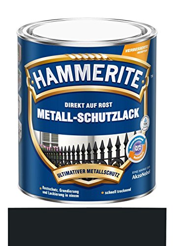 750 ml Hammerite Direkt auf Rost Metall-Schutzlack Schwarz, Glanz