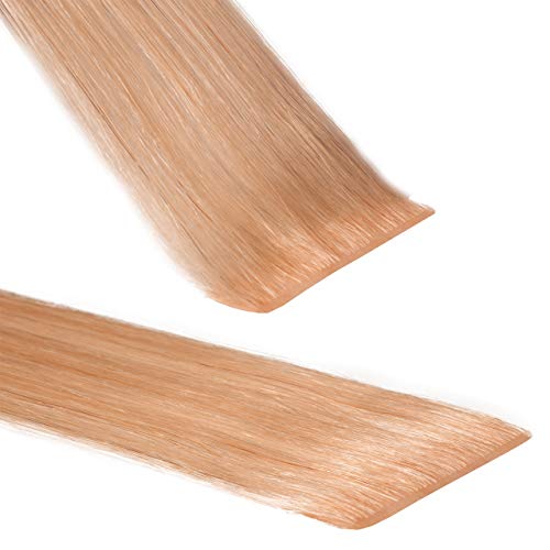 hair2heart Premium Invisible Tape Extensions Echthaar - 30 Tapes 40cm Dunkelgoldblond