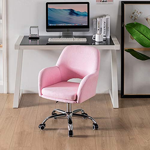 IPSU Home-Office-Schreibtischstuhl, drehbarer Schreibtischstuhl, Leinen-Bürostuhl mit mittlerer Rückenlehne, ergonomischer drehbarer Computerstuhl mit Lordosenstütze, höhenverstellbarer Arbeitsst