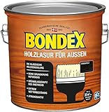 Bondex Holzlasur für Aussen ebenholz 2,5L Holzschutzlasur Holz Lasur