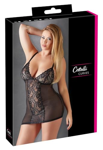 Cottelli Collection Lingerie Sexy Damen-Kleid, Schwarz, Größe XL Schwarz X-Large