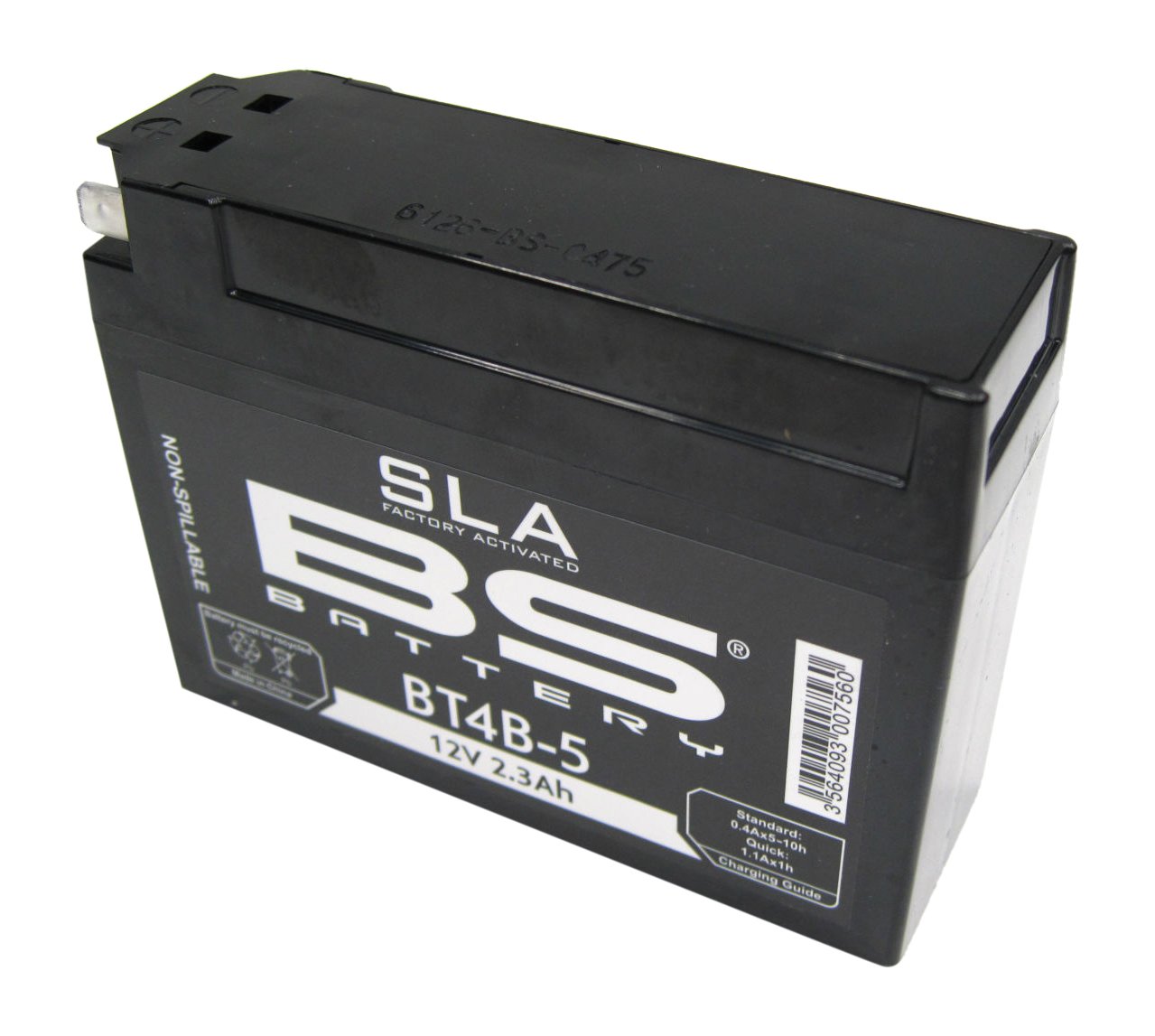 BS Battery 300756 BT4B-5 AGM SLA Motorrad Batterie, Schwarz