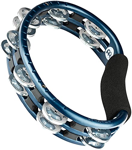 Meinl Percussion TMT1A-B Tambourine (ABS-Plastik) mit Aluminiumschellen (2-reihig) - Handmodell, blau