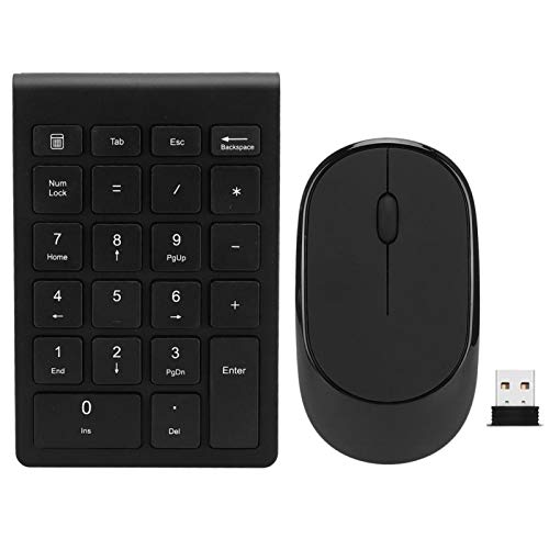 Tragbares 2,4G Wireless Ultra-Thin 22-Tasten Switch-Free Digital Keyboard Wireless-Mausset, Bluetooth Mute Keyboard Mouse-Set mit Ruhemodus