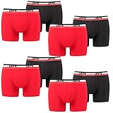 8 er Pack Levis Boxer Brief Boxershorts Men Herren Unterhose Pant Unterwäsche, Farbe:786 - Red/Black, Bekleidungsgröße:XL