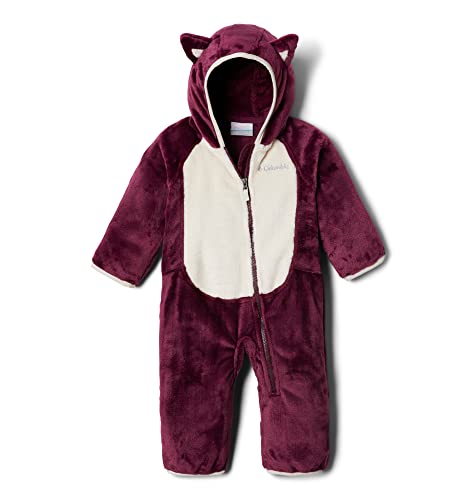 Columbia Baby Foxy Baby Sherpa-Jumpsuit, Marionberry, Chalk, 3/6