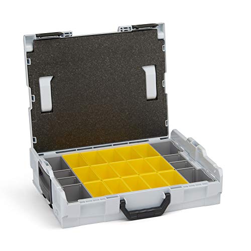 Ordnungssystem für Schrauben | L-BOXX 102 (grau) mit Insetboxenset B3 | Profi Werkzeugkoffer leer inkl. Sortimentskasten Einsätze