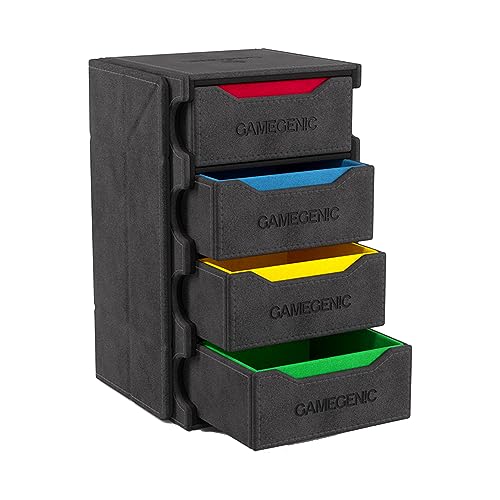 Token's Lair – Premium-All-in-One-Token-Box mit integrierter Würfelablage für ultimatives Spielerlebnis, multifunktionale Aufbewahrung für Spielsteine, Würfel und Zubehör, schwarze Farbe, hergestellt