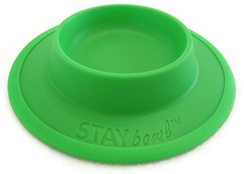 staybowl Rutschhemmende/no-tip Pet Futter und Wassernapf für Katzen und Hunde (3/4 Cup-Größe) – erhältlich in vier Farben, 3/4 cup, grün - spring green