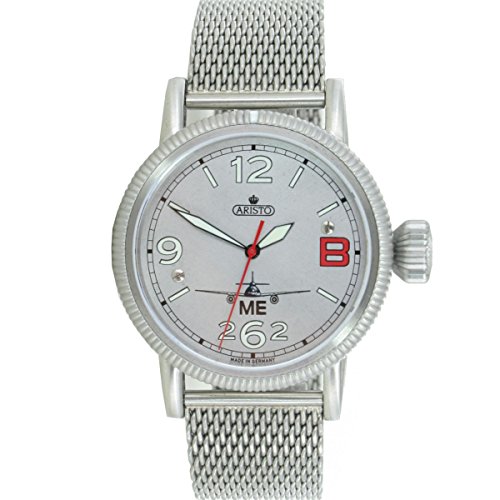 Aristo Herren Uhr Armbanduhr Fliegeruhr ME 262 Rote 'B' Automatic 3H262-RBM