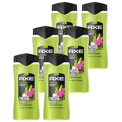 AXE - Duschgel und Shampoo 3-in-1 – Epic Fresh 400 ml – Sparpaket – 6 Stück